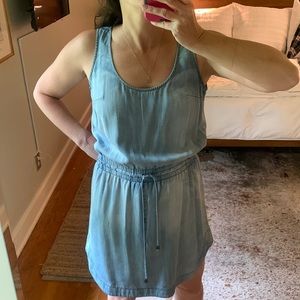 Chambray denim tunic style dress